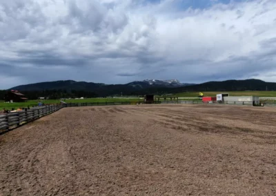 Area for horses at Diamond P Ranch to prepare for yellowstone trail rides